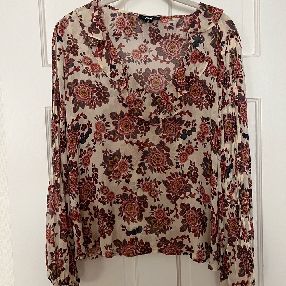 Paige silk floral blouse